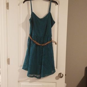 Teal mini dress